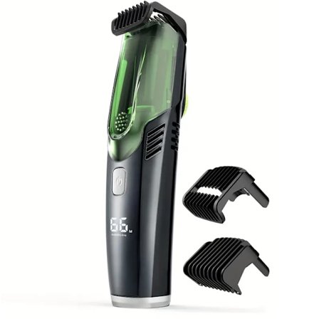 Hårklipper, skjeggtrimmer, lyske- og kroppspleietrimmer, profesjonell trådløs hårklipper med støvsuger