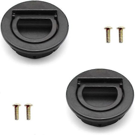 2 stk. forsænkede luger, bådlugehåndtag med installationssæt, marinehåndtag i rustfrit stål til skuffer, skabe, marineyachter, toiletborde