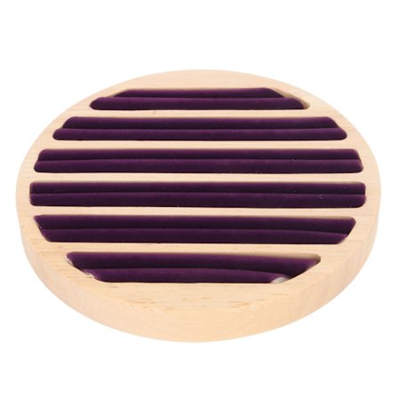 6-spors rund ring øredobber brett stablebar ripebestandig smykkeskrin innsats organizer