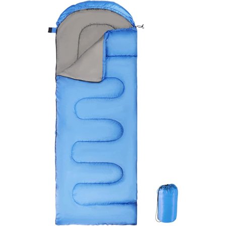 Sovepose med hette, 3-sesongs vanntett varm lett rektangulær konvolutt campingsovepose for voksne camping