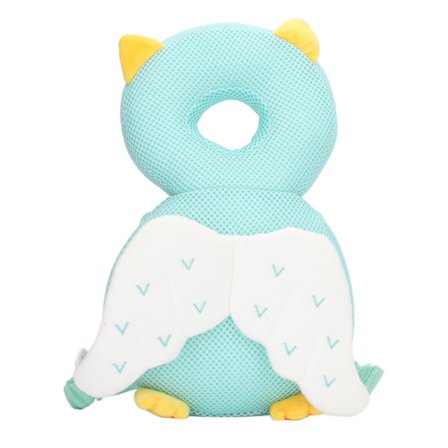 Justerbar hovedbeskyttelsespude til småbørn, sød tegneserie baby mesh hovedbeskytter rygsæk ugle