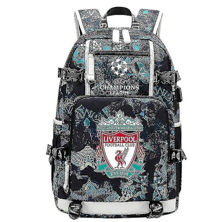 Liverpool Champions League Print Rygsæk Fritid Sportstaske Multifunktionel Computertaske _x