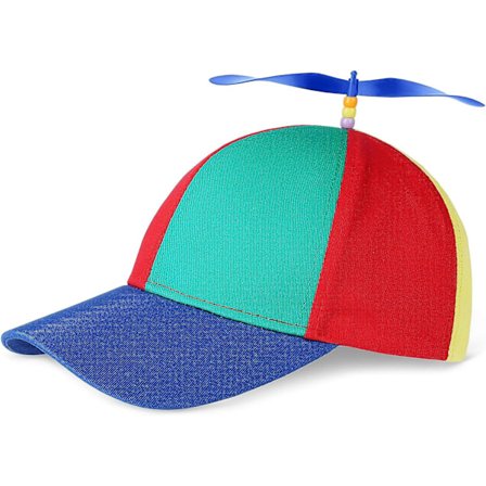 Propeller Hat, Voksne Sjove Helikopter Fiskerhat med Propeller, Farverig Patchwork Regnbue Propeller Hat, Sommer Solbeskyttelse Solhat Propelle