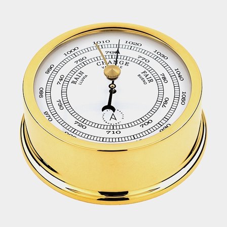 Barometer Autonautic Atlantic B95D, Ø70/95 mm, verguld messing