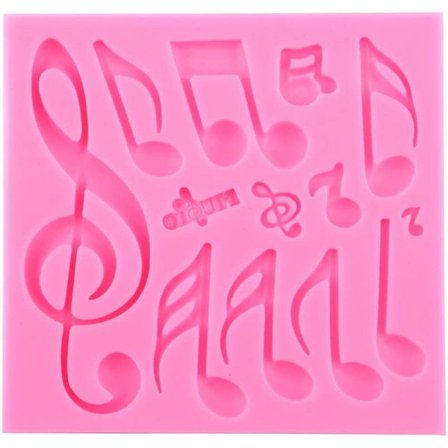 Silikoneform i form af musiknode til fondantkage, sukkerpasta, chokolade