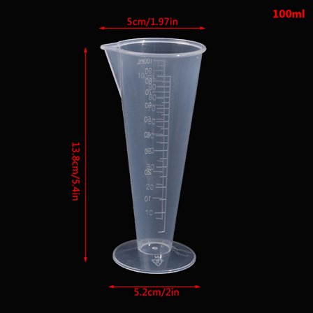 Mätkopp i plast med våghandtag Transparent mätning C