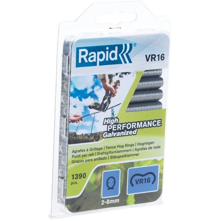 Rapid VR16 Ringklammer silver 1390-pack, Infästning