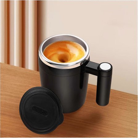 Uppgraderad Självrörande Mugg, Uppladdningsbar Automatisk Magnetisk Mugg Automatisk Magnetisk Omrörare Kaffekopp Rostfritt Stål Självrörande Kaffekopp