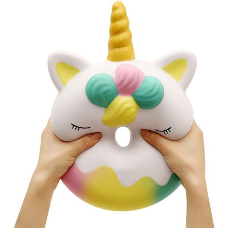 5 Tommer Squishies Jumbo Enhjørning Donut Kawaii Blød Langsomt Stigende S