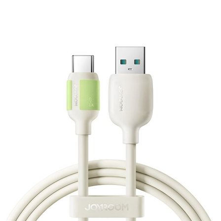 Joyroom S-A53 3A USB-A - USB-C-kabel med fluorescerande spets 2m - Beige