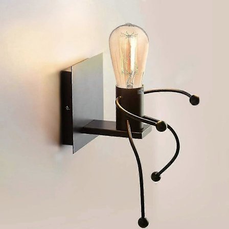 Industriell Lampa Retro Lampa Kreativ E27 Järn Dekoration Vardagsrum Sovrum Vägglampa