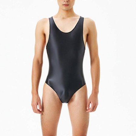 Miesten seksikäs kiiltävä body sileä kiiltävä uimapuku kiiltävä yksiosainen hihaton haalari miesten homo sileä alusvaatteet eroottinen alusasu