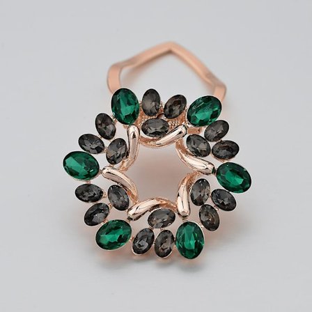 Silke skjerf klips, rhinestone blomst brosje smykker for kvinner, egnet for damer bursdag, fest, jubileum