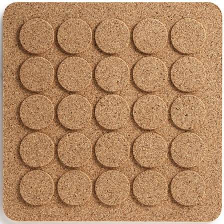 Born in sweden Square Dots bordskåner, naturel kork - Naturlig | KitchenOne