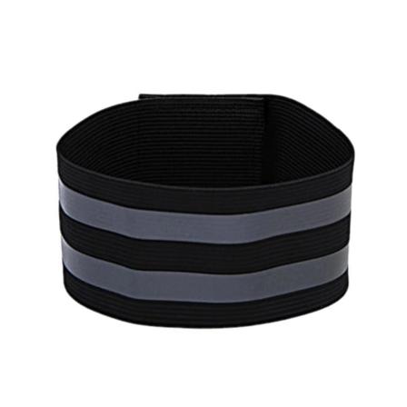Reflexarmband - Dubbla ränder - Svart - Dubbelpack Black