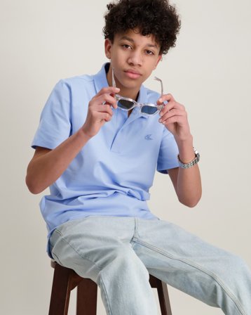 Calvin Klein ESSENTIAL SS REG. POLO Blå Piké Kille - Kids Brand Store