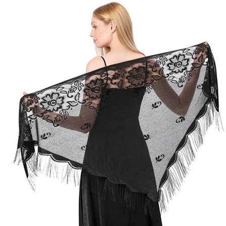 Aftenkjoler Sjal Lady Cape Wraps SVART SVART