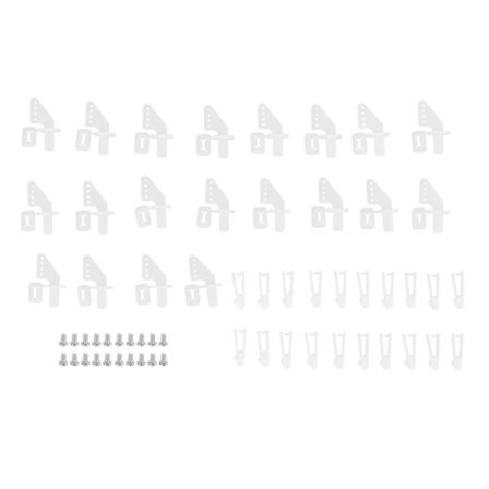 20 Sæt 4-Huls Styrehorn Clevis Kit KT Rorvinkel til RC Fly Skum Fastvingede Fly