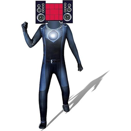 Halloween skräckspel 3D TV man toalett man helkroppsstrumpa cosplay monitor man