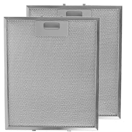 2 x 300 mm x 250 mm Metal Aluminium Emhætte Udskiftningsfedtfilter Kompatibel med Rangemaster Emhætte Sølv