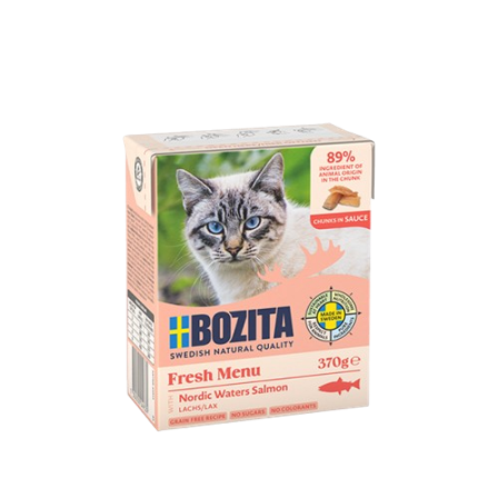 Bozita Katt - Laks i saus 370 g - Katt - Kattefôr & kattemat - Våtfôr og våtmat - ZOO.no