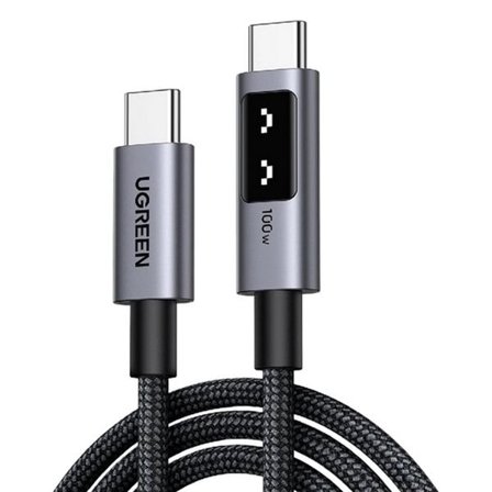 Ugreen USB-C-kabel 100 W 5 A 1 m – Grå