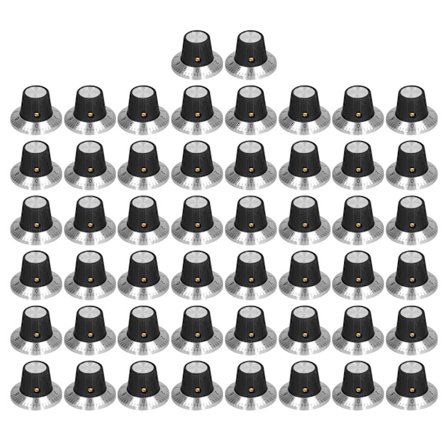 50 st Plast Potentiometer Ratt Knapp Kontrollkåpor Ersättning 6mm Axel BEMC1