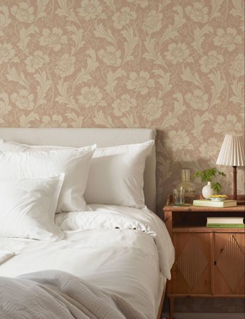 Duro Tapet, Villastaden 100-01 Gammalsvenska Papper, L, Rosa, Färg & tapeter