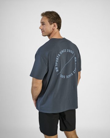 MM Sports Oversized T-shirt Emblem, Faded Blue - XXL, Träningskläder & Skor, Träningskläder Herr, T-shirts