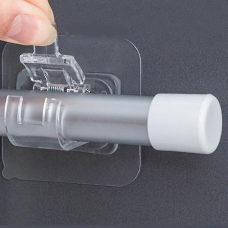 4-pakning selvklebende justerbar gardinstangholder Klips kroker Stangfeste - Perfekt