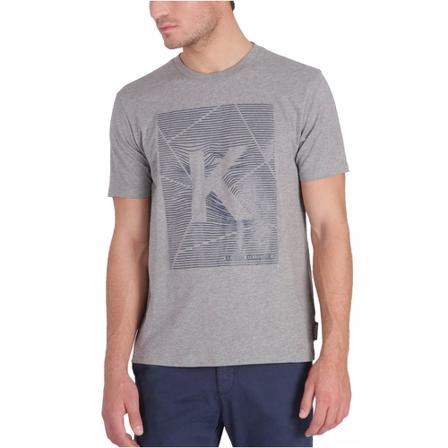 Kaporal, Tee Shirt from Logo Printé Grijs, Heren, Maat:M