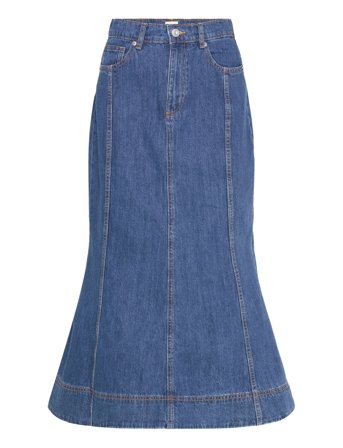 French Connection | Denver Denim Flare Midi Skirt | 38