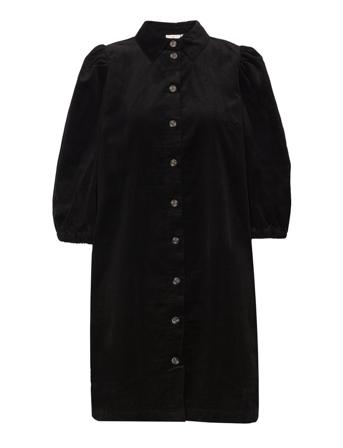 Kaeva Corduroy Dress Kort Klänning Svart Kaffe