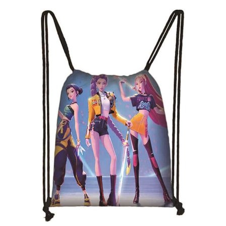 Lasten jumppakassi | Mukava ja käytännöllinen K-Pop Demon Hunter Anime -vaikutteinen tumma design musta lasten laukku 10