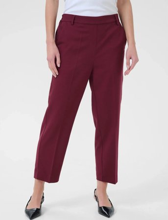 Kaffe Kasakura Hw Cropped Pants - Burgundy - 46