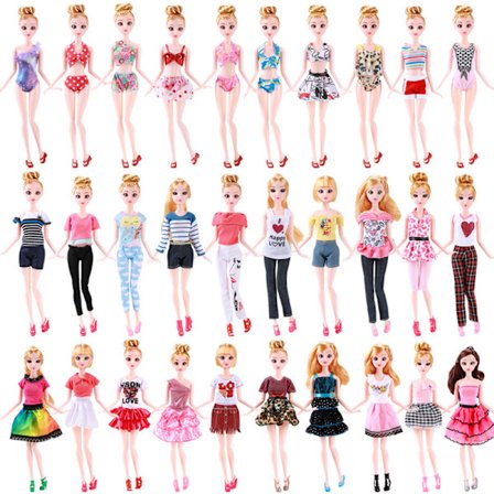 30 stk 11 tommers mote kjoler skjørt bukser badedrakter B