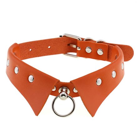 Läder Choker Punk Krage Dam Nitar Dubbade Chocker