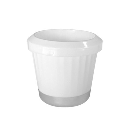 LED-växtkruka, modern LED-blomkruka, LED-upplyst planter, upplyst planter för suckulenter och små växter - passar för hem- eller kontorsinredning (vit