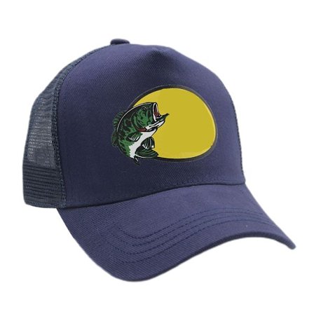 Baseballkasket i mesh med tryk, truckerhat, åndbar solhat til mænd og kvinder, udendørs sport, fiskeri