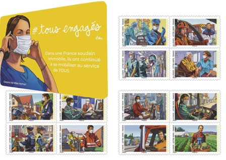 Frankrig 2020 - Bekæmpelsen af COVID-19 - Postfrisk frimærkehæfte