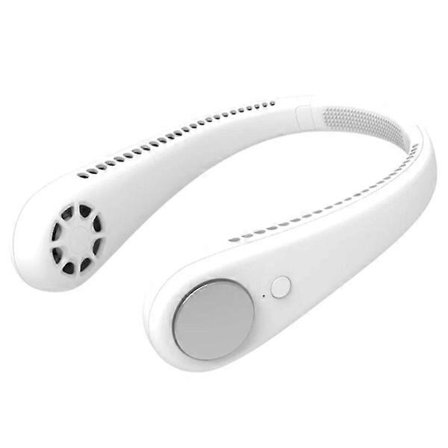 Nakkefifte - Oppladbar bærbar vifte med nakkestropp Nakkefifte Hvit hvit