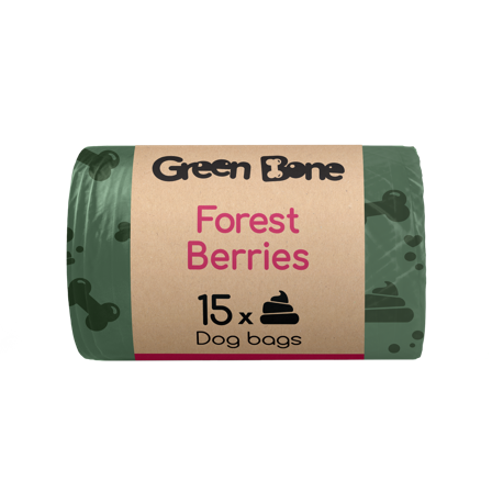 Green Bone - Refill Forest Berries biologisk nedbrytbare hundeposer Grønn 15 poser - Hund - ZOO.no