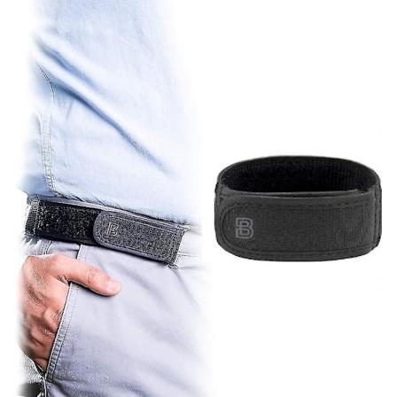 BeltBro Titan Elastisk Belte uten Spenne for Menn - Passer 1,5 Tommers Beltesløyfer Komfort-Xin Black L