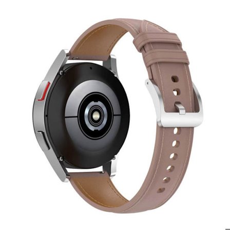 Läderrem till Galaxy Watch 4 Watch 3 41mm Huawei Watch GT 3 GT 2 42mm Beige