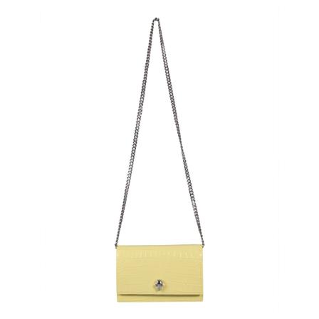Alexander McQueen, Cross Body Bags Geel, Dames, Maat:ONE Size,leer