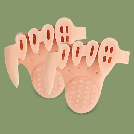 1 par silikon tåspridare Separator Valgus Corrector Fotvård Nude
