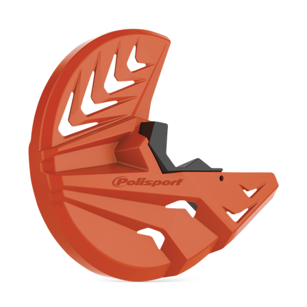 Protección de Disco de Freno y Protección de Horquilla Inferior Polisport Naranja-Negro - KTM 250 SX 2007-2014