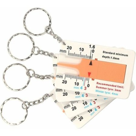 Dekkdybdemåler Dekklagdybdemåler 0-20mm Vernier Dybdemåler Måleverktøy 64.8*42mm 4 stk