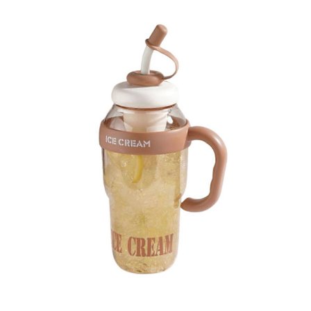 1300ML Vandflaske med Håndtag Låg Sugerør Lækagesikker Drikkekrus BPA-Fri Varmebestandig Bærbar