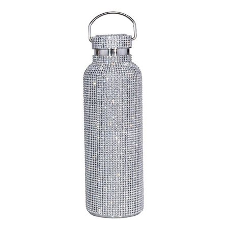 Glitter Rhinestone Vannflaske Gaver Til Jenter Kvinner, Rustfritt Stål Isolerte Termiske Drikkeflaske Med Kjede